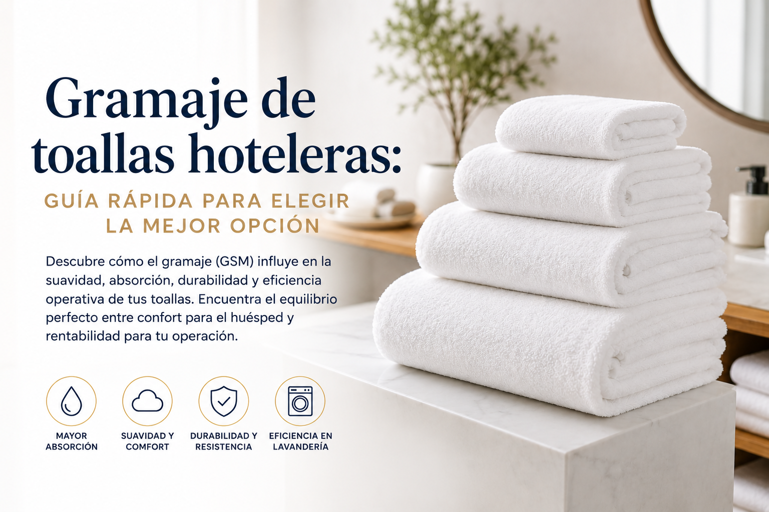 Gramaje de toallas hoteleras: Guía rápida para elegir la mejor opción
