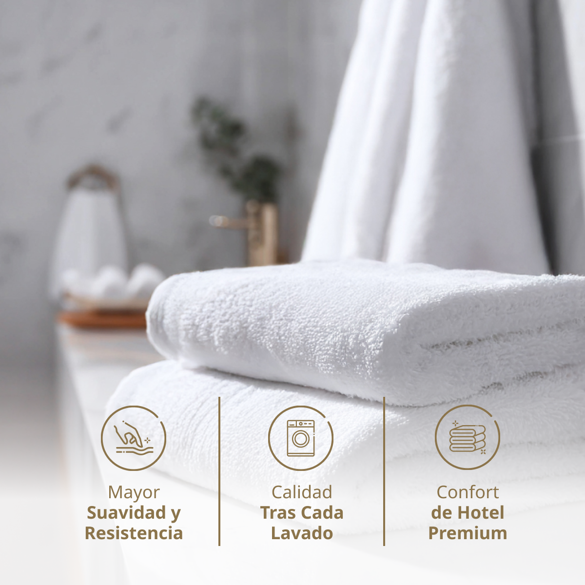 Toalla Alberca Blanca Premium