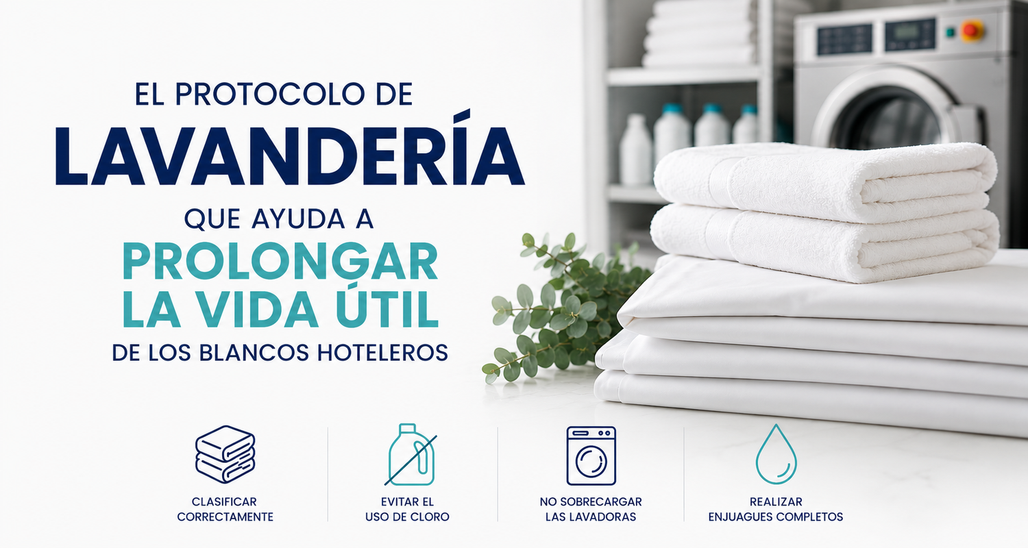 El protocolo de lavandería que ayuda a prolongar la vida útil de los blancos hoteleros