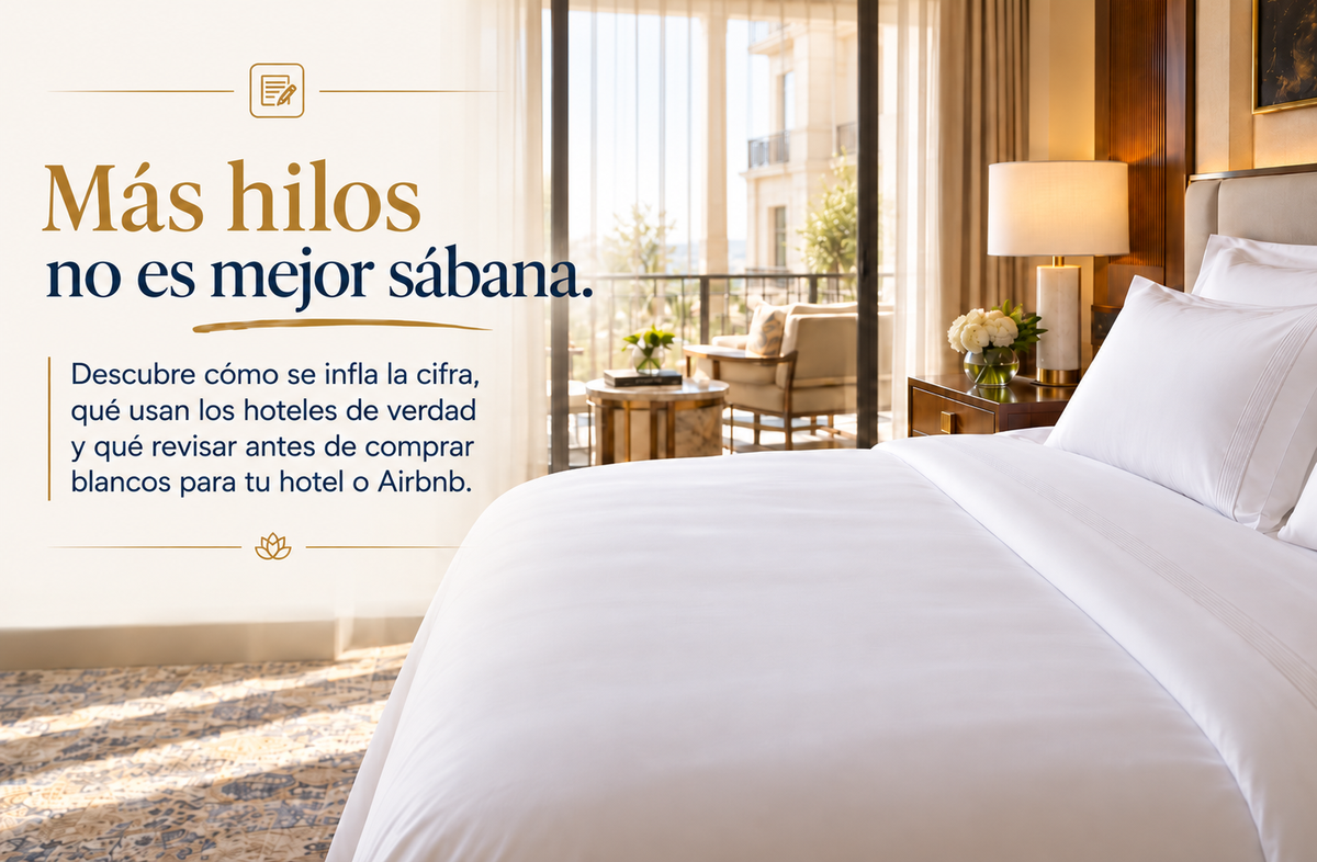 El mito del número de hilos: por qué los hoteles no compran sábanas de 1,000 hilo